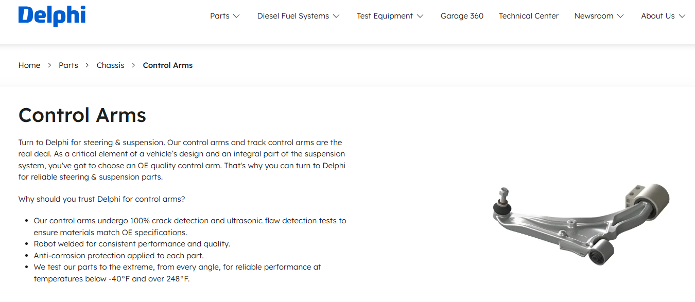 Delphi Control Arms Delphi Control Arms