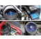 65-75mm Double Decker Supercharger Turbo Fan Air Intake Filter with Fuel Saver for Cars