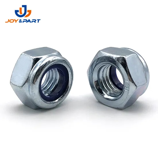 Auto Fasteners White Nylon Insert Lock Nuts Stainless Steel 304 ISO10512