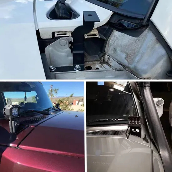 Joy Cowl Light Bracket Hood Ditch Light Mount a Pillar LED Pods Light Mounting Bracket Compatible