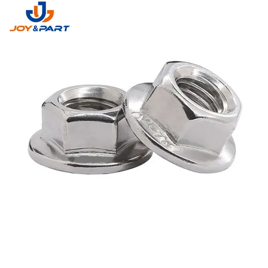 Car Nut Bolt Plain Finish Prevailing Torque Metal Hex Flange Weld Nut