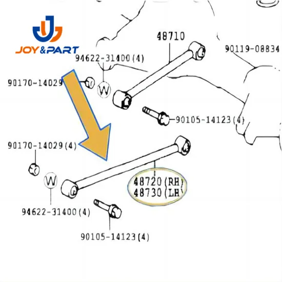 Wholesale China Auto Spare Parts 52124840ab Rear Lower Control Arm Drag Link