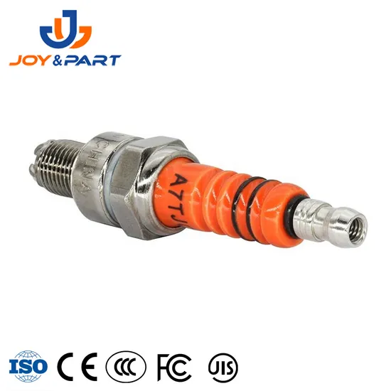 Motorcycle Spark Plug Auto Parts A7tc A7tjc 3 Electrode 50cc - 150cc Hot Three-Stage Spark Plug