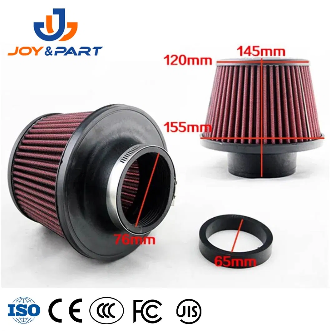 76mm Cone Conical Air Filter 2.5-3inch Automobile Filter China Filter Manufacturer
