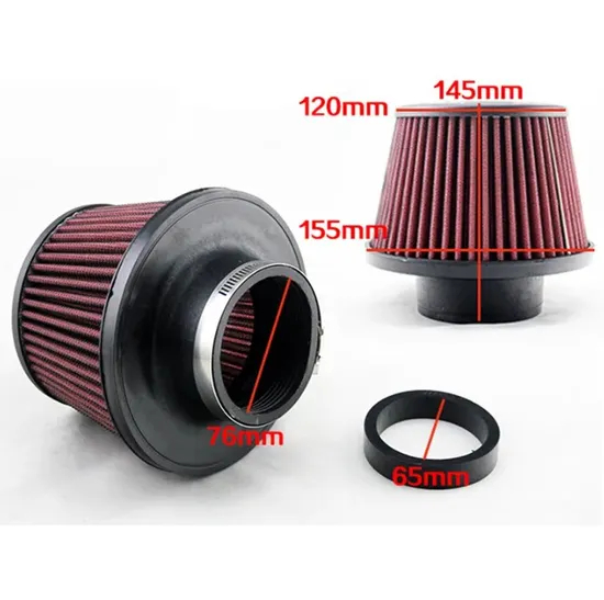 76mm Cone Conical Air Filter 2.5-3inch Automobile Filter China Filter Manufacturer