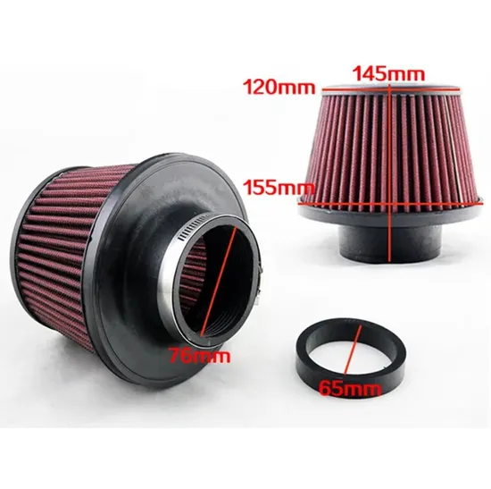 76mm Cone Conical Air Filter 2.5-3inch Automobile Filter China Filter Manufacturer