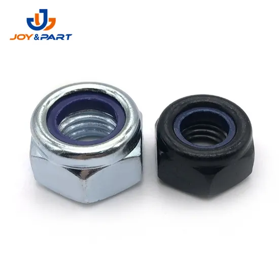 Auto Fasteners White Nylon Insert Lock Nuts Stainless Steel 304 ISO10512