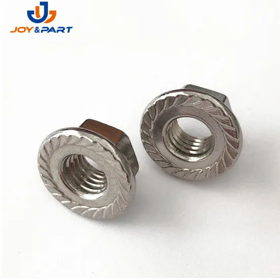 Car Nut Bolt Plain Finish Prevailing Torque Metal Hex Flange Weld Nut