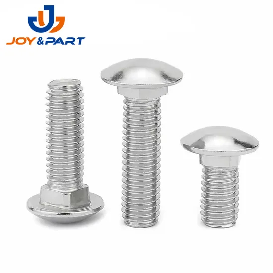Durable Carbon Stainless Steel DIN603 Half Thread Carriage Bolts