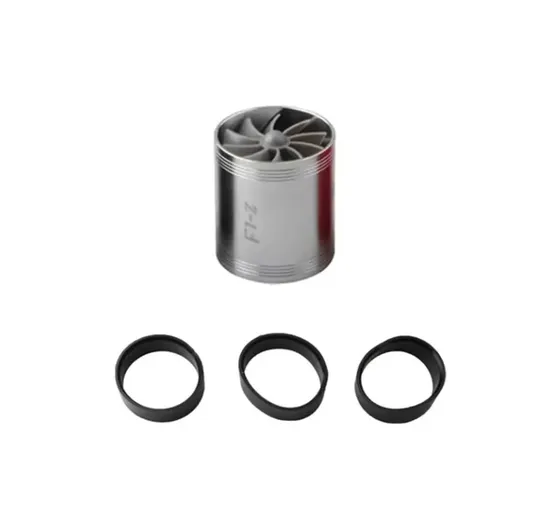 65-75mm Double Decker Supercharger Turbo Fan Air Intake Filter with Fuel Saver for Cars