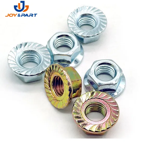 Car Nut Bolt Plain Finish Prevailing Torque Metal Hex Flange Weld Nut