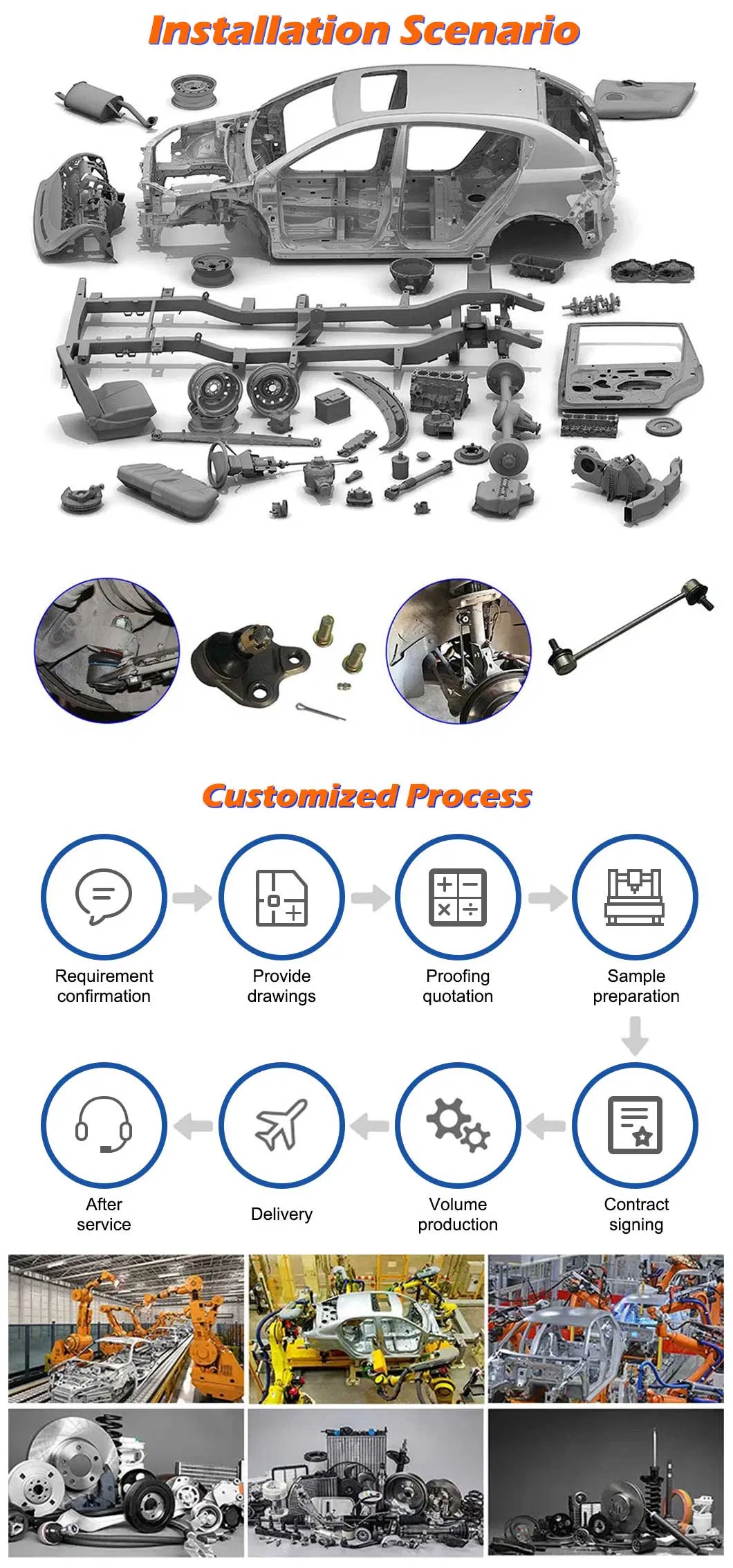 High Performance Truck Brake Shoe 4707 4709 Truck Brake Shoe Assembly with Repair Kits