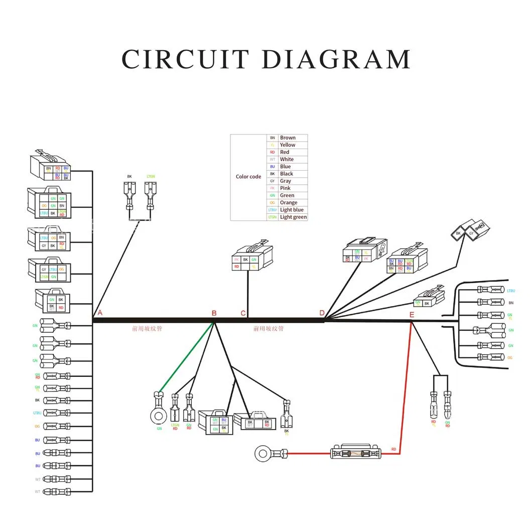 Factory Manufacturing Automotive Assembly Connector Custom Electronic Wiring Harness for Car