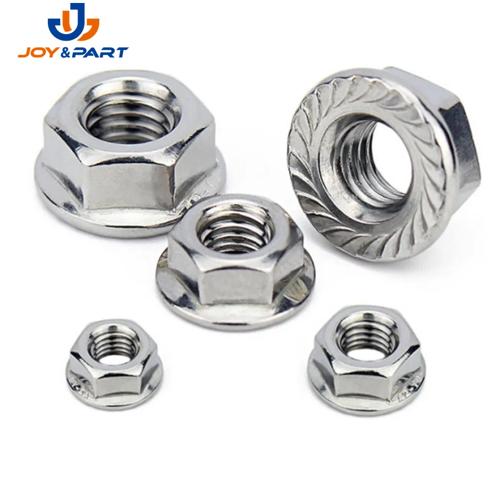 Car Nut Bolt Plain Finish Prevailing Torque Metal Hex Flange Weld Nut