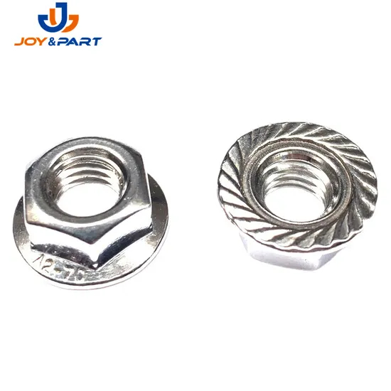 Car Nut Bolt Plain Finish Prevailing Torque Metal Hex Flange Weld Nut