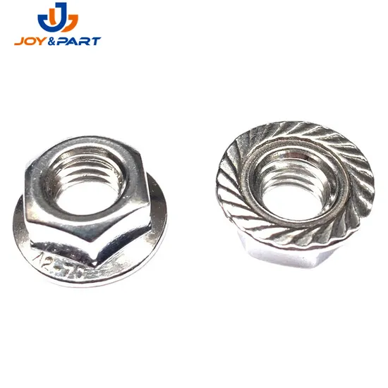 Car Nut Bolt Plain Finish Prevailing Torque Metal Hex Flange Weld Nut