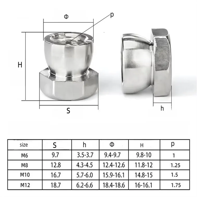 Customized Anti Theft Twist-off Security Hex C Shear Nut
