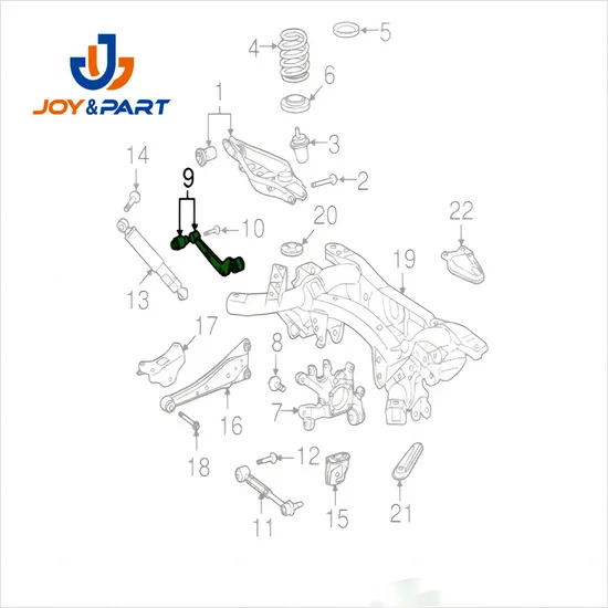 48790-42020 Auto Suspension Parts Aluminum Rear Upper Car Control Arm